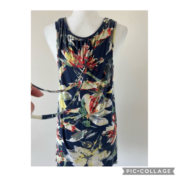 Weston Wear Women's floral Blouse tunic Top Sleeveless Tie in back boho  size M - Picture 6 of 9